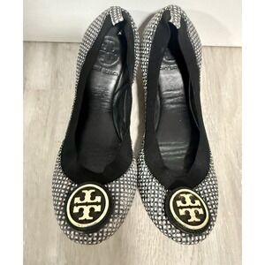 TORY BURCH WOMEN'S PATENT LEATHER Black, Shoes Sz‎ 5